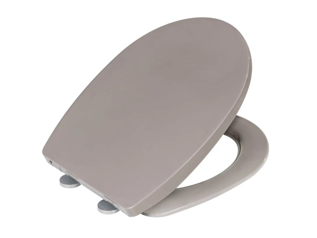 Self-closing toilet seat Tilos taupe Easy Close Thermoplastic By Wenko.de